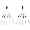 ZEPFJHE 2 pezzi ad alta efficienza ombrello esche da pesca rig leggero 5 braccio rigs testa nuoto esche pesca in mare facile da usare EVA metallo rig