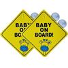 MCAOAL 2 pezzi auto allarme veicolo bambino adesivo luminoso design riflettente auto avviso di sicurezza miglioramento sicuro per viaggio sicuro adesione auto bambino