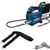 Bosch Professional 18V System Ingrassatore a batteria GFP 18V-10 (pressione di esercizio max. 10.000 psi, portata max. fino a 320 g/min., incl. accoppiatore a 90°, tracolla)