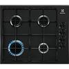 Electrolux KGS6404B - Piano Cottura Gas, N° 4 Fuochi, colore Nero