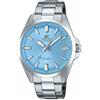 Casio Edifice - Orologio Da Polso Da Uomo Al Quarzo Casual Bracciale E Cassa In Acciaio Inox Di Colore Grigio Quadrante Analogico Verde - EFV-100D-2BVUEF