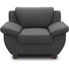 DOMO. collection Panama, poltrona imbottita, poltrona singola, divano, 3-2-1, 91 x 108 x 80 cm (L x P x A), antracite