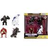 Jada Toys Set di 4 personaggi Godzilla x Kong (Godzilla, King Kong, Shimo, Skar King) - 4 MonsterVerse da collezione in metallo, 6,5 cm, per fan e collezionisti a partire dagli 8 anni, Wave 1