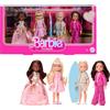 Barbie The Movie Chelsea, confezione da 4 bambole da collezione del film, include, Ken, Presidente e Gloria con abiti rimovibili, JBH77