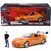 Jada - Fast and Furious Toyota Supra 1955 di Brian O'Conner, 253205001, +8 anni, die-cast, metallo pressofuso, in scala 1:24, con personaggio di Brian in zinco pressofuso, da collezione