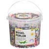 folia 73229 - Perline da Stirare nel Secchio, 12.000 Pezzi Assortiti in 22 Diversi Colori, Diametro ca. 5 mm, Grande aggiunta alle Piastre per Penne