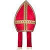 Boland 56841 - Statuetta di Babbo Natale Mitra Sankt, 35 x 33 cm, Colore: Rosso/Oro