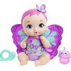 Mattel My Garden Baby - Bambola Junior Farfalla Rosa, alta 30 cm con pannolino riutilizzabile, vestiti e ali rimovibili, biberon e accessori inclusi, giocattolo per bambini, 3+ anni, GYP10