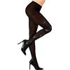 W WIDMANN MILANO Party Fashion - Collant nero con glitter, ragnatela e ragno, Halloween