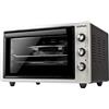 G3 Ferrari G10153 Forno Elettrico Ventilato, Raggiunge fino a 300° C, 5 modalità di cottura, 1400 W, Vetro doppio, Timer 90 min, Accessori inclusi, Argento Nero