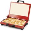 G3 Ferrari G10025 Tigella Mia Tigelliera e Tostiera, 1200 W, Pietre refrattarie XXL, Termostato regolabile, Rosso