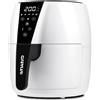 G3 Ferrari G10195 Friggitrice ad Aria, 1500 W, 4,8 Litri, BPA/PFOA Safe, Temperatura Regolabile, Display Digitale, 6 Programmi, Contenitore antiaderente, Ricettario incluso, Bianco/Nero