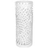 Porta Ombrelli in Metallo Jungle, Contenitore per Ombrelli con Vaschetta Scolapioggia e 1 Gancetto, 21*21*51 cm, Bianco