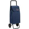 Carrello Spesa 42L con 2 Ruote per Scale + OMAGGIO 1 COPPIA DI 3 RUOTE per salire le scale, Pieghevole, Impermeabile, Leggero, Capacità 25 kg, Modello Re Marke