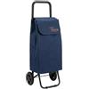 Today Home Carrello Spesa Pieghevole Isotta 42L con 2 Ruote, Impermeabile, Leggero, Capacità 25 kg