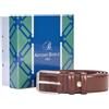 Pierre Cardin Cintura Uomo A.Basile, singola cucitura - GG29 2503 - Nero,Blu