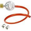 Avilia - Regolatore Gas Bombola per Stufe a GPL con Tubo 50cm e 2 Fascette in Metallo, Collegamento Sicuro e Rapido, Resistente a Temperature Estreme per Uso Domestico