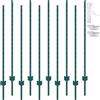 VEVOR Pali per Recinzione 152,4 cm Pali per Recinzione Confezione 10 Pali a T in Metallo Resistente, Pali per Recinzione in Acciaio Robusto per Cortile, Prato, Recinzioni a Catena per Esterni, Verde