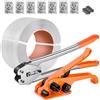 VEVOR Kit di Reggiatura in PP per Pallet con Utensile e Tenditore per Imballaggio, Kit Attrezzi per Reggiatura Filo in PP Resistenza alla Rottura 136 kg per Magazzini, Traslochi, Trasporto di Merci