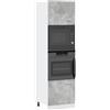 Vidaxl Mobile per Microonde "Lyon" Grigio Cemento 60x57x207 cm