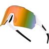 Force Occhiali per bici ciclismo FORCE ELECTRA WHITE, red revo lens
