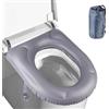 PORFOYO Cuscino gonfiabile per WC con ventosa, sedile WC, cuscino gonfiabile regolabile in altezza, per WC, per adulti, anziani, sollievo dal dolore al coccige