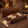 Senza marchio XL Ovale Rummy Game Set Curvo Rummy Board 100% Piastrelle Fatte a Mano 🎁...