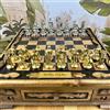 Senza marchio Set scacchi vintage in legno di noce con conservazione pezzi romani 100%...