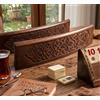 Senza marchio Set gioco rummy ovale 100% fatto a mano piastrelle in legno intagliato...