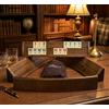 Senza marchio Set gioco da tavolo rummy ovale fatto a mano premium piastrelle in legno...