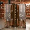 Senza marchio Grande set backgammon fatto a mano in legno di palissandro gioco da tavolo...