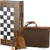 Senza marchio Set backgammon di lusso fatto a mano x grande tavola in legno massello da...