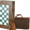 Senza marchio Backgammon fatto a mano set 20 pollici in palissandro gioco di lusso 🎁...