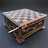 Senza marchio Puzzle Scacchiera Vintage Noce con Chiave Nascosta 100% Legno Massello...