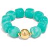 WOWORAMA Braccialetti con perline grosse per le donne colorate grandi perline quadrate braccialetto boho resina acrilica braccialetti elasticizzati dichiarazione braccialetto grosso gioielli estivi