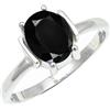 SILVERTROVE Onice nero pietra preziosa per Anello placcato argento Uomo e donna in gioiello fatto a mano CRG1255AE_47 (15.0)