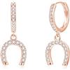 Cangall Orecchini a cerchio in argento 925, ipoallergenici, da donna, in argento Sterling 925, con ciondolo, leggeri orecchini a cerchio in argento Sterling 925, idea regalo per ragazze mamma per