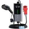 VDLPOWERVP Colonnina Ricarica Auto Elettrica, 11KW 5 Metri Caricabatterie per Veicoli Elettrici da Tipo 2 5 Pin, Cavo di Ricarica Veicoli Elettrici da 6-16A con Presa Trifase CEE, IP65 IEC 62196-2