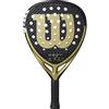 Wilson Racchetta da Padel Defy LS V1, Offre Un Effetto Dinamico e una Sensazione Confortevole, Telaio Leggero e Design Aerodinamico Per una Potenza Esplosiva, Colore: Nero/Oro, Taglia: 2