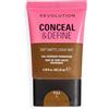 Revolution Beauty London Revolution Conceal and Define Soft Matte Tube Foundation, Fondotinta Coprenza Totale Opaco, F13.5N, 23ml