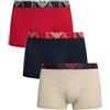 EMPORIO ARMANI Boxer da Uomo, Confezione da 3, Nut/AR.Blu/Scooter, M