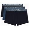 EMPORIO ARMANI Confezione da 3 Boxer da Uomo, AR.Blu/AR.Blu/AR.Blu, M