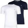 Emporio Armani 2-Pack Crew Neck T-Shirt, Blu/Bianco, S Uomo