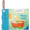 Ravensburger Mein Knuddel-Knautsch-Buch: flip&pop. Meine Welt (mit Pop-it Beißleiste); weiches Stoffbuch, waschbares Badebuch, Babyspielzug ab 0 Monate, Sensorik Spielzeug aus Silikon