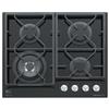 GLEM GAS GV64TXBK PIANO COTTURA 60CM 3 FUOCHI + 1 TRIPLA CORONA VETRO NERO