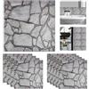 TANCUDER 10 Pz Pannelli da Parete 3D per Decorazione di Pareti Interne in PVC, Adesivi Murali 3D 30 * 30CM, Carta Autoadesivi Effetto Pietra, Impermeabile Pannello PVC per Soggiorno, Camera da Letto