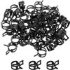 QUARKZMAN 50 Pcs Fascette Per Tubi A Molla Fascette Per Tubi In Silicone Da 12mm Fascette Per Tubi A Vuoto Fascette Per Tubi A Bassa Pressione Kit Assortimento, Nero