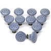 Auped 12pcs Pomelli Armadio Vintage Pomelli, 34mm Pomelli Rotondi in Ceramica, Maniglie per Mobili Vintage Rotonde Casa adatti a cassettiere, credenze, armadietti, maniglie manopole (grigio)
