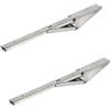 Gedotec Consolle pieghevole da tavolo, H3060, in metallo cromato, 280 x 30 x 130 mm, portata 35 kg, 2 pezzi, per mobili da costruire
