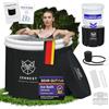 ZENNEST Vasca Ghiaccio 90 cm - Ice Bath Esterno Gonfiabile e Pieghevole, Ice Tub per Crioterapia - Ingegneria Tedesca con Isolamento a 6 Strati ed eBook Incluso